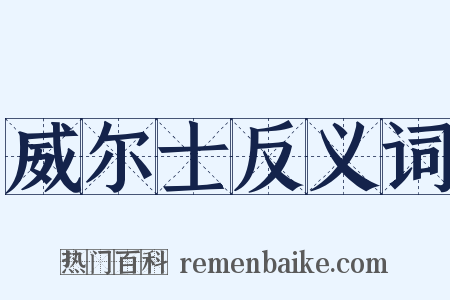 威尔士反义词是什么意思的图片